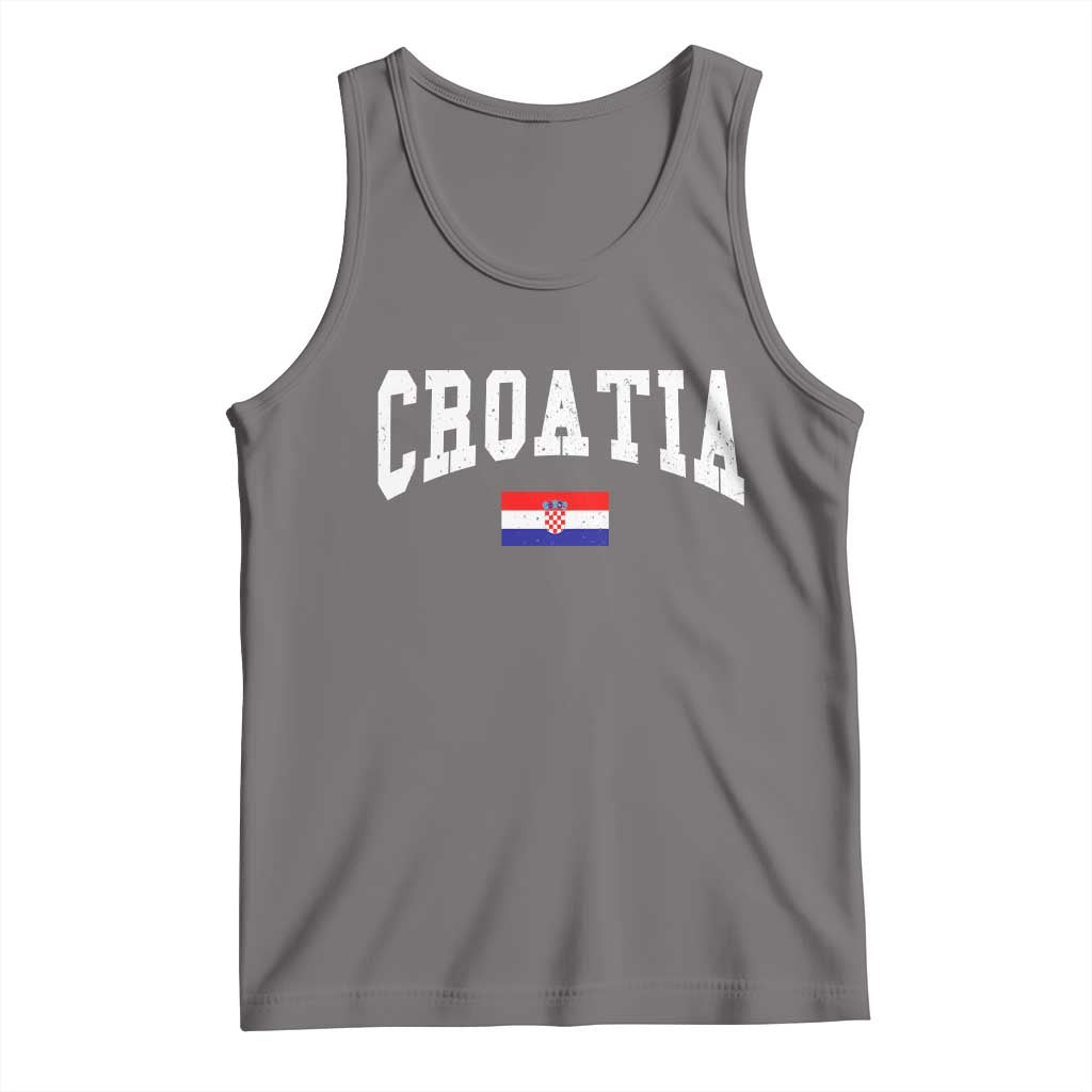 Croatia Hrvatska Flag Zagreb Croatian Jersey Retro Tank Top