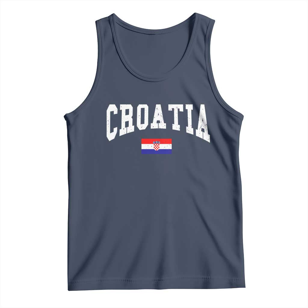 Croatia Hrvatska Flag Zagreb Croatian Jersey Retro Tank Top