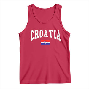 Croatia Hrvatska Flag Zagreb Croatian Jersey Retro Tank Top