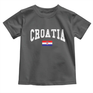 Croatia Hrvatska Flag Zagreb Croatian Jersey Retro Toddler T Shirt