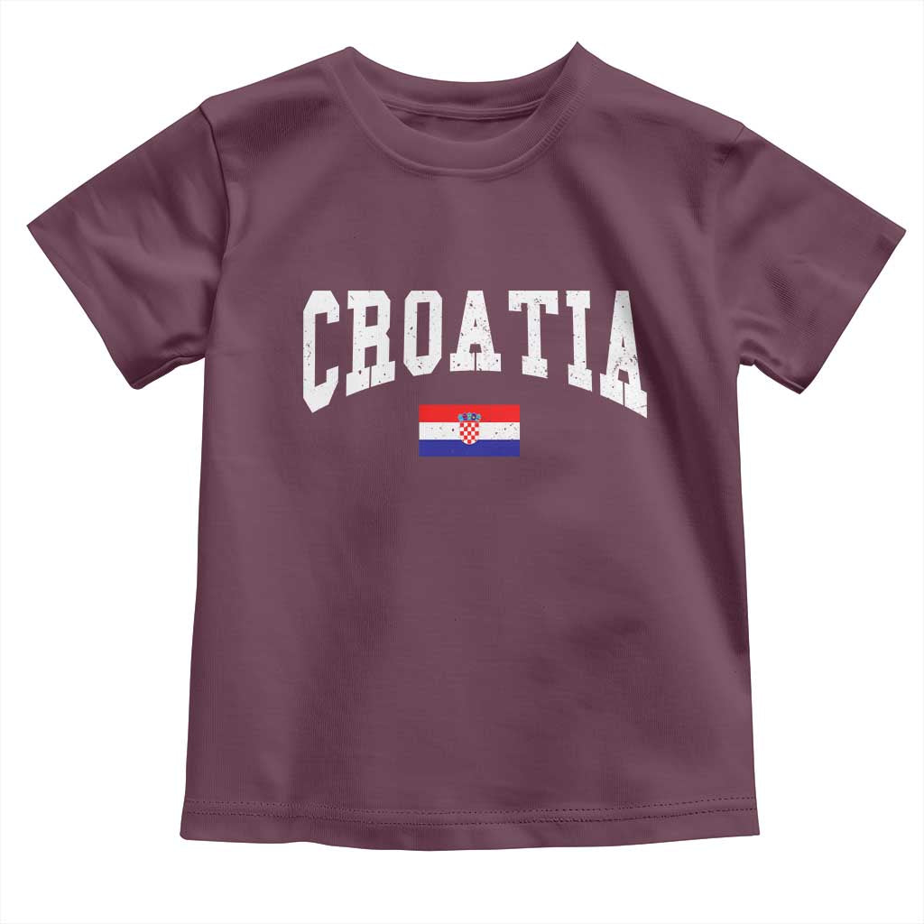 Croatia Hrvatska Flag Zagreb Croatian Jersey Retro Toddler T Shirt
