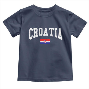 Croatia Hrvatska Flag Zagreb Croatian Jersey Retro Toddler T Shirt