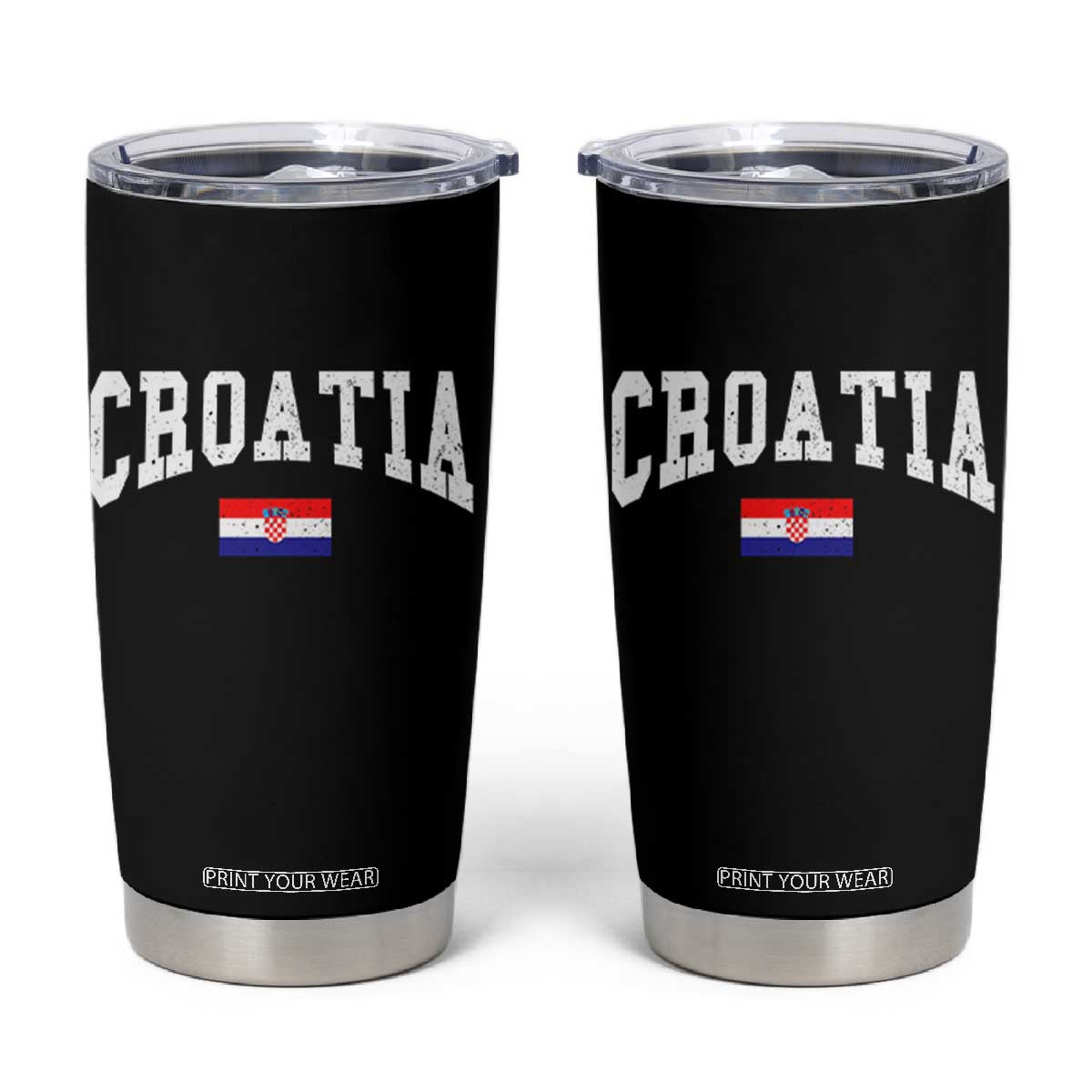 Croatia Hrvatska Flag Zagreb Croatian Jersey Retro Tumbler Cup