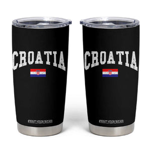 Croatia Hrvatska Flag Zagreb Croatian Jersey Retro Tumbler Cup
