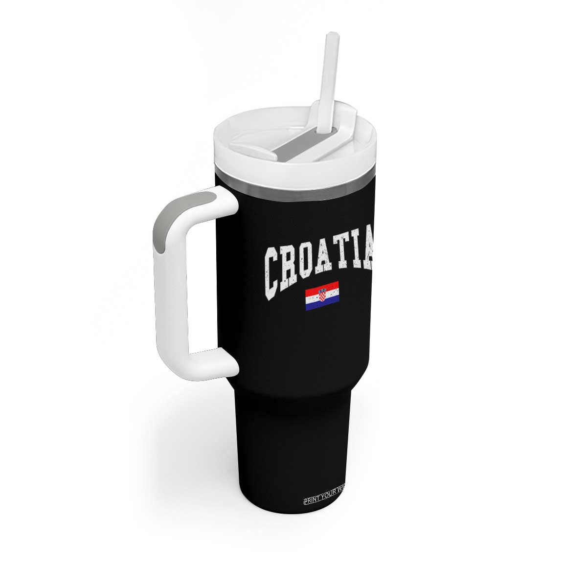 Croatia Hrvatska Flag Zagreb Croatian Jersey Retro Tumbler With Handle