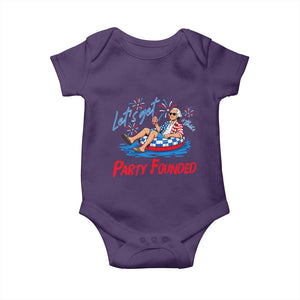 George Washington 4th of July Pool Party Baby Onesie Let's Get This Party Founded