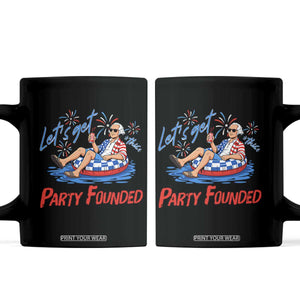 George Washington 4th of July Pool Party Coffee Mug Let's Get This Party Founded