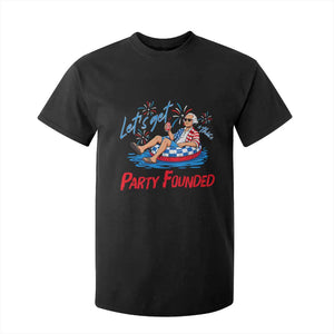 George Washington 4th of July Pool Party T Shirt For Kid Let's Get This Party Founded