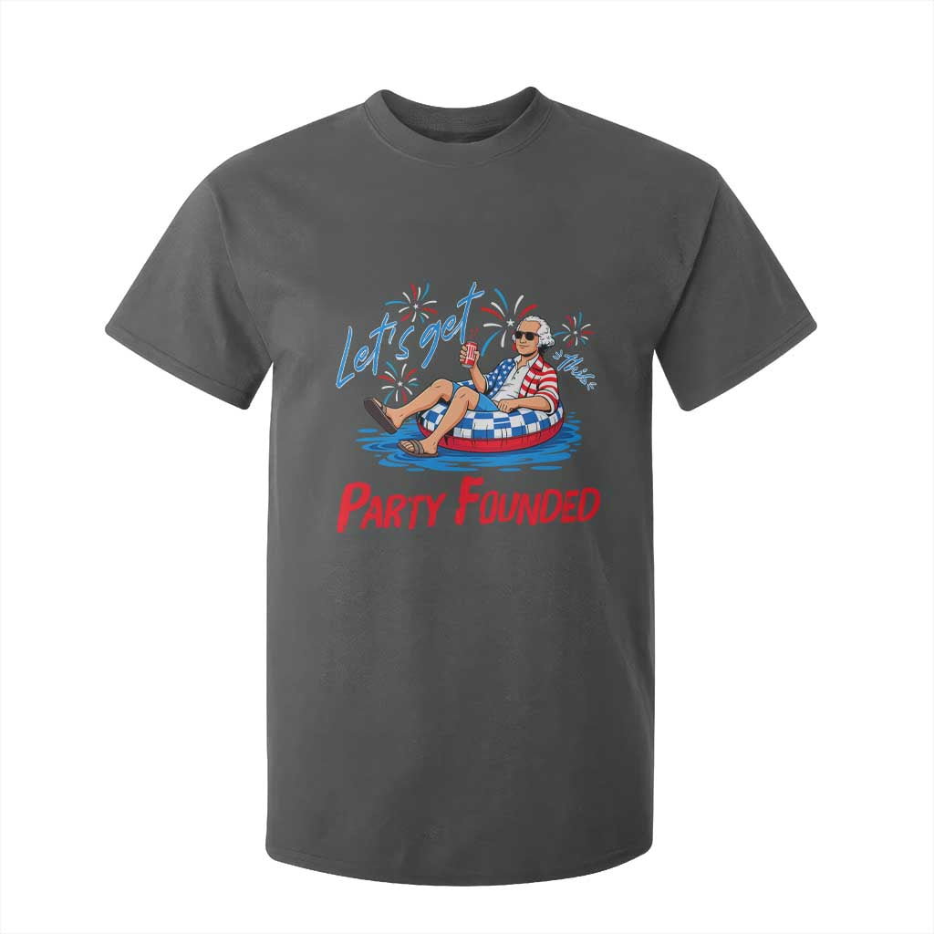 George Washington 4th of July Pool Party T Shirt For Kid Let's Get This Party Founded