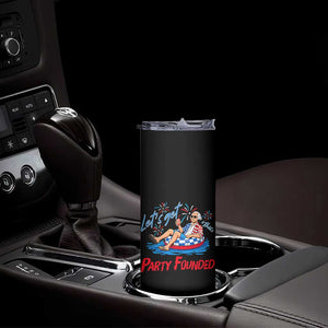 George Washington 4th of July Pool Party Skinny Tumbler Let's Get This Party Founded