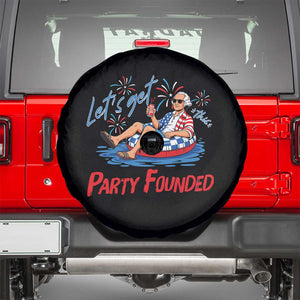 George Washington 4th of July Pool Party Spare Tire Cover Let's Get This Party Founded