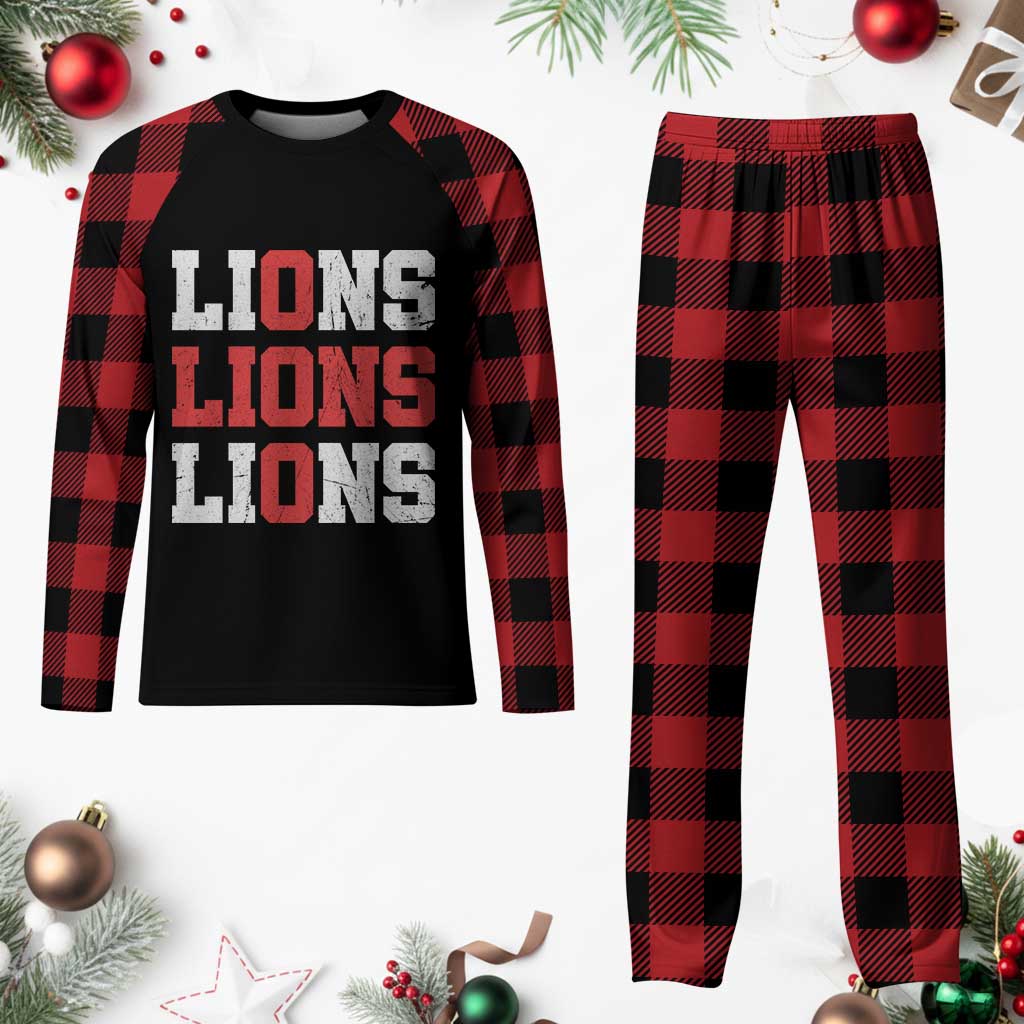 England Lions Soccer English Pride Plaid Pajama Set