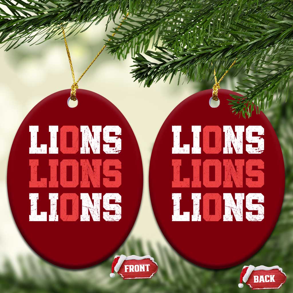 England Lions Soccer English Pride Ceramic Ornament