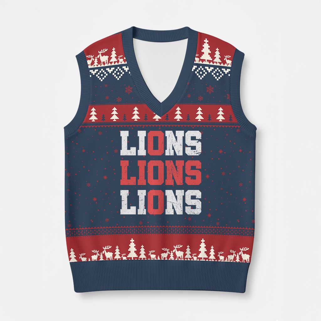 England Lions Soccer English Pride V-Neck Knit Sweater Vest