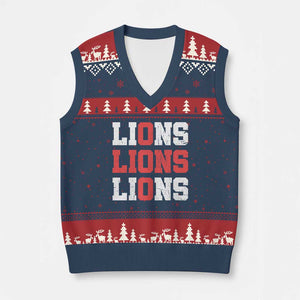 England Lions Soccer English Pride V-Neck Knit Sweater Vest