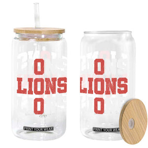 England Lions Soccer English Pride Glass Can