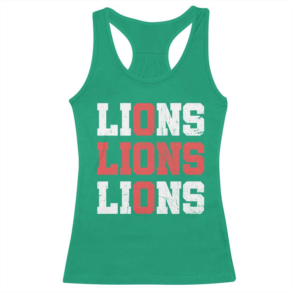 England Lions Soccer English Pride Racerback Tank Top