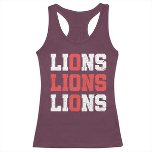 England Lions Soccer English Pride Racerback Tank Top