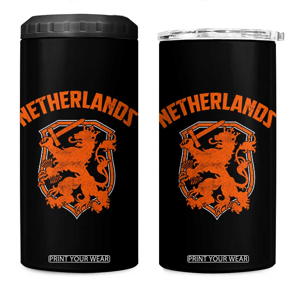 Netherlands Dutch Republic Lion Vintage Holland Crest 4 in 1 Can Cooler Tumbler