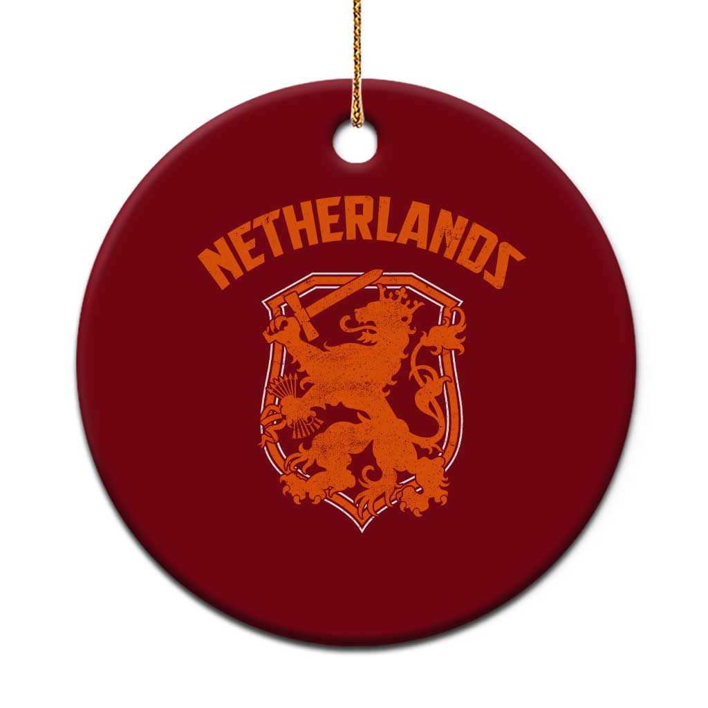 Netherlands Dutch Republic Lion Vintage Holland Crest Ceramic Ornament