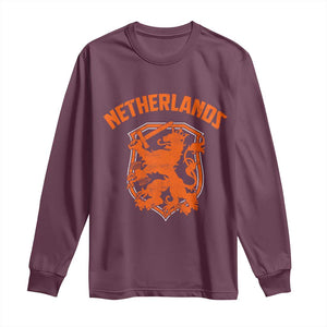 Netherlands Dutch Republic Lion Vintage Holland Crest Long Sleeve Shirt