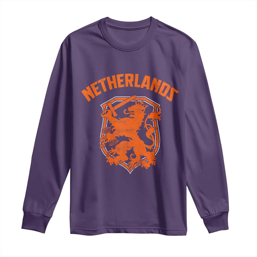 Netherlands Dutch Republic Lion Vintage Holland Crest Long Sleeve Shirt