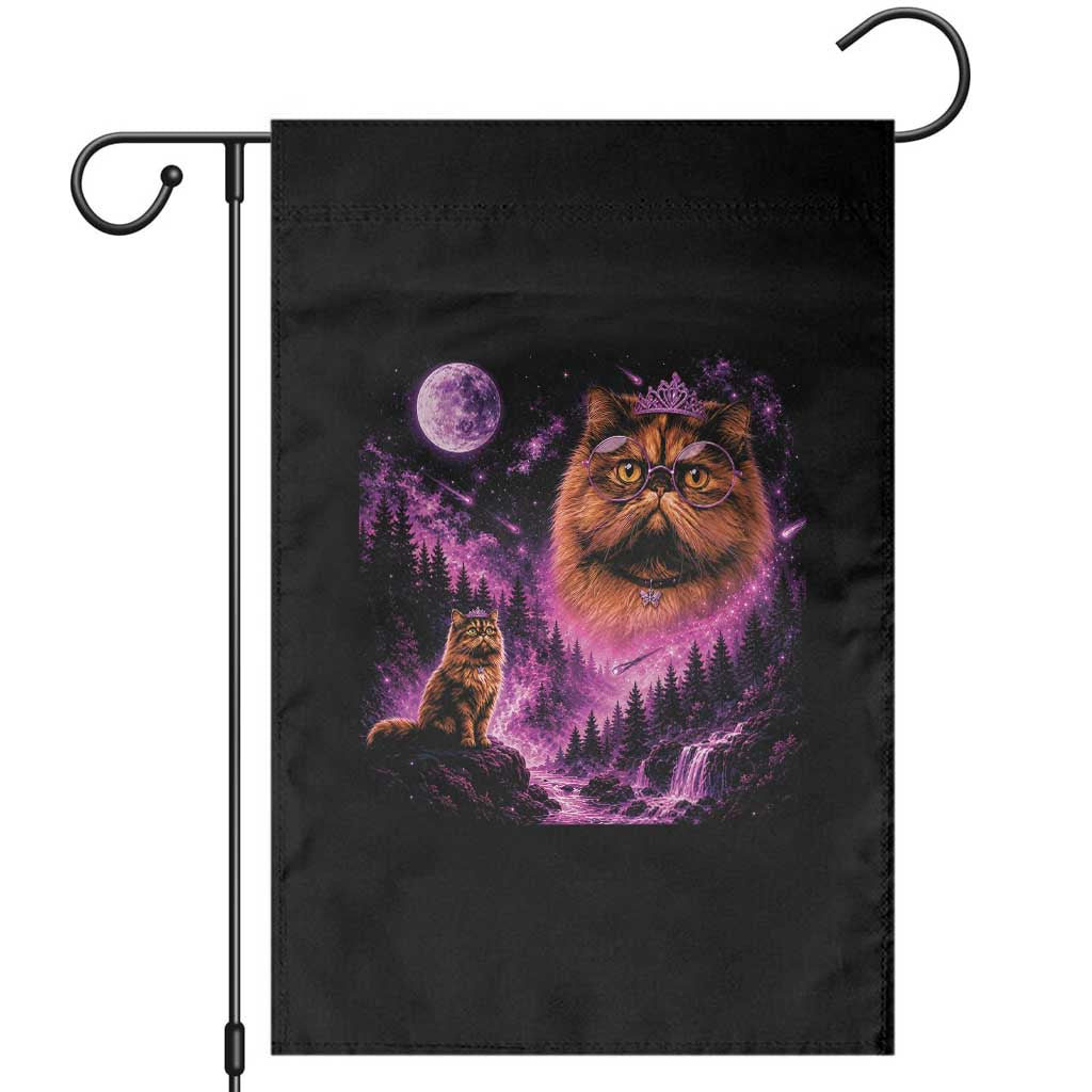 Princess Cat Howling To The Moon Vintage 90s Nature Garden Flag TS11 Black Print Your Wear