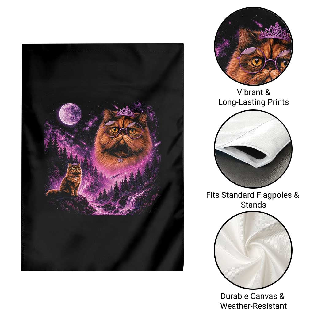 Princess Cat Howling To The Moon Vintage 90s Nature Garden Flag TS11 Print Your Wear