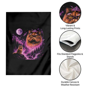 Princess Cat Howling To The Moon Vintage 90s Nature Garden Flag TS11 Print Your Wear