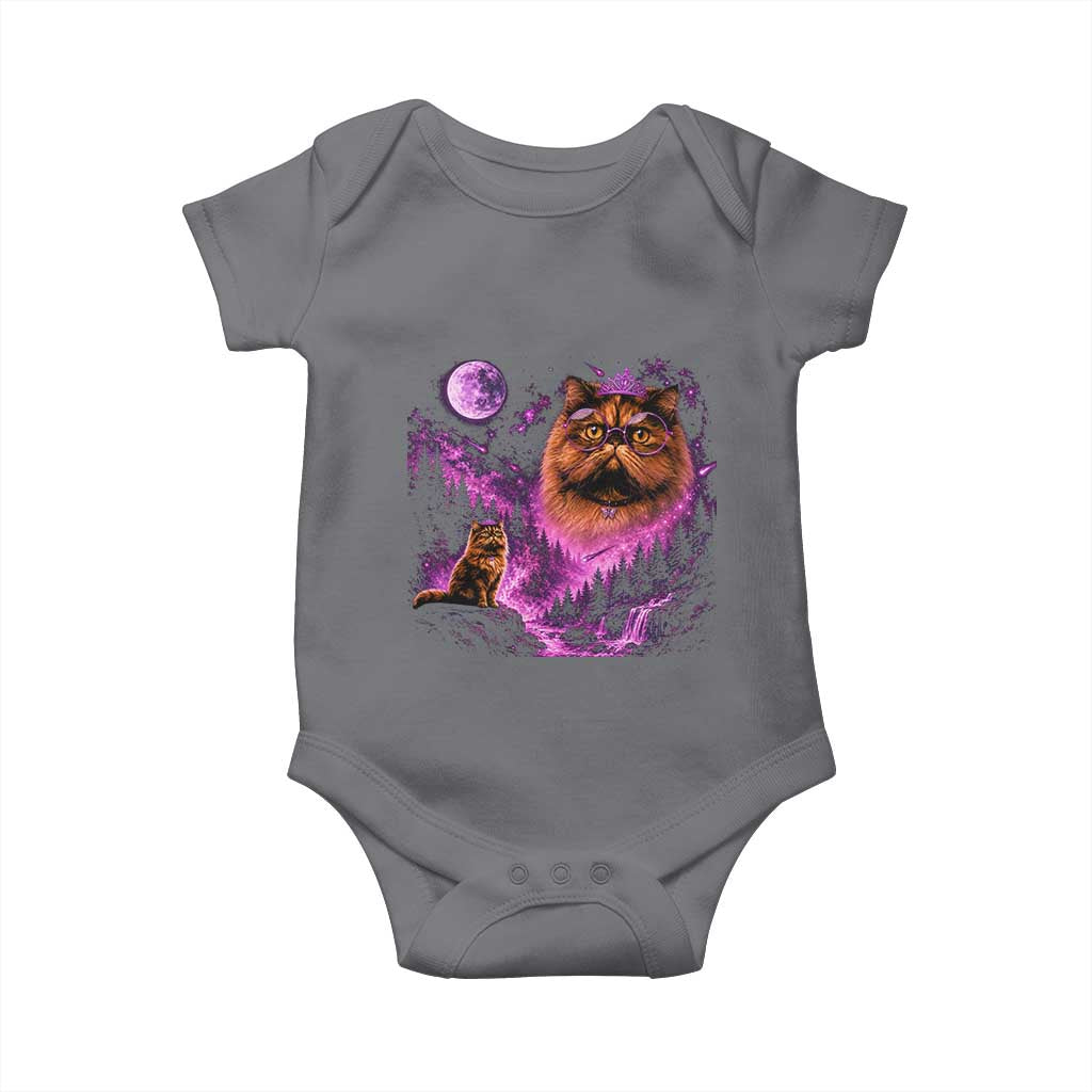 Princess Cat Howling To The Moon Vintage 90s Nature Baby Onesie TS11 Charcoal Print Your Wear