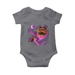 Princess Cat Howling To The Moon Vintage 90s Nature Baby Onesie TS11 Charcoal Print Your Wear