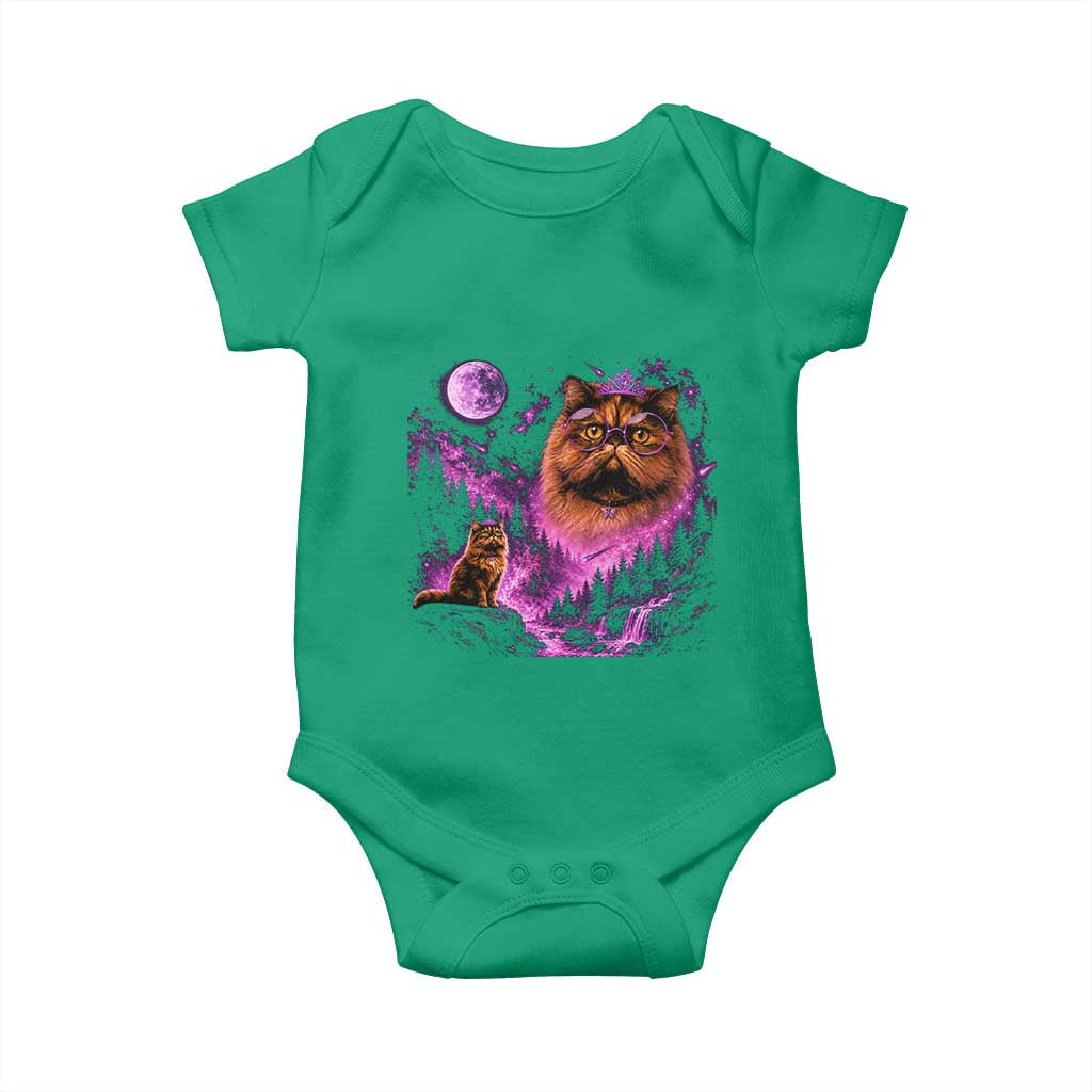 Princess Cat Howling To The Moon Vintage 90s Nature Baby Onesie TS11 Irish Green Print Your Wear