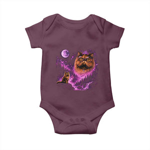 Princess Cat Howling To The Moon Vintage 90s Nature Baby Onesie TS11 Maroon Print Your Wear