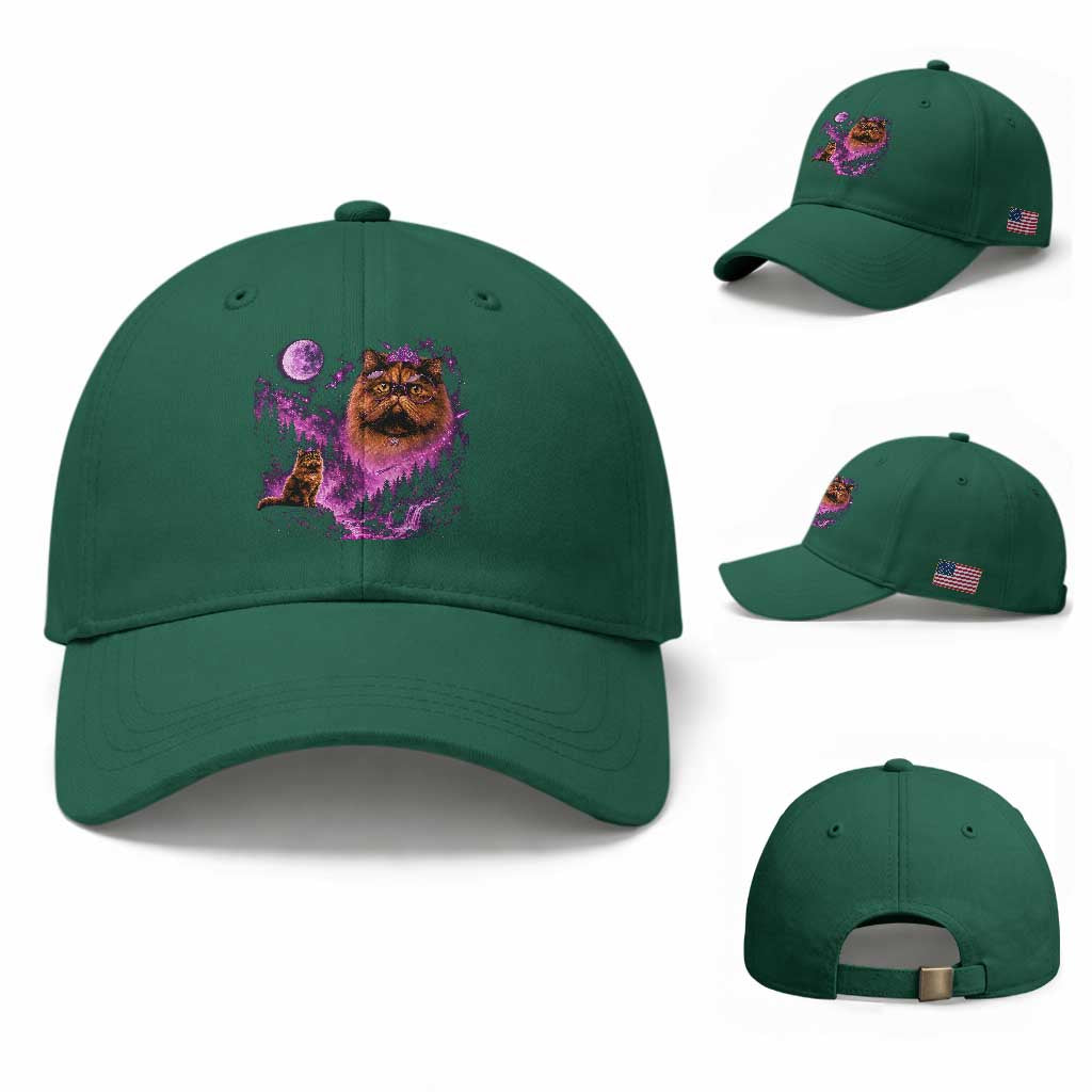Princess Cat Howling To The Moon Vintage 90s Nature Baseball Cap TS11 Baseball Cap Universal Fit Irish Green Print Your Wear