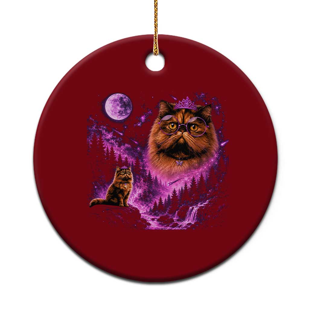 Princess Cat Howling To The Moon Vintage 90s Nature Ceramic Ornament TS11 1pc Red Print Your Wear
