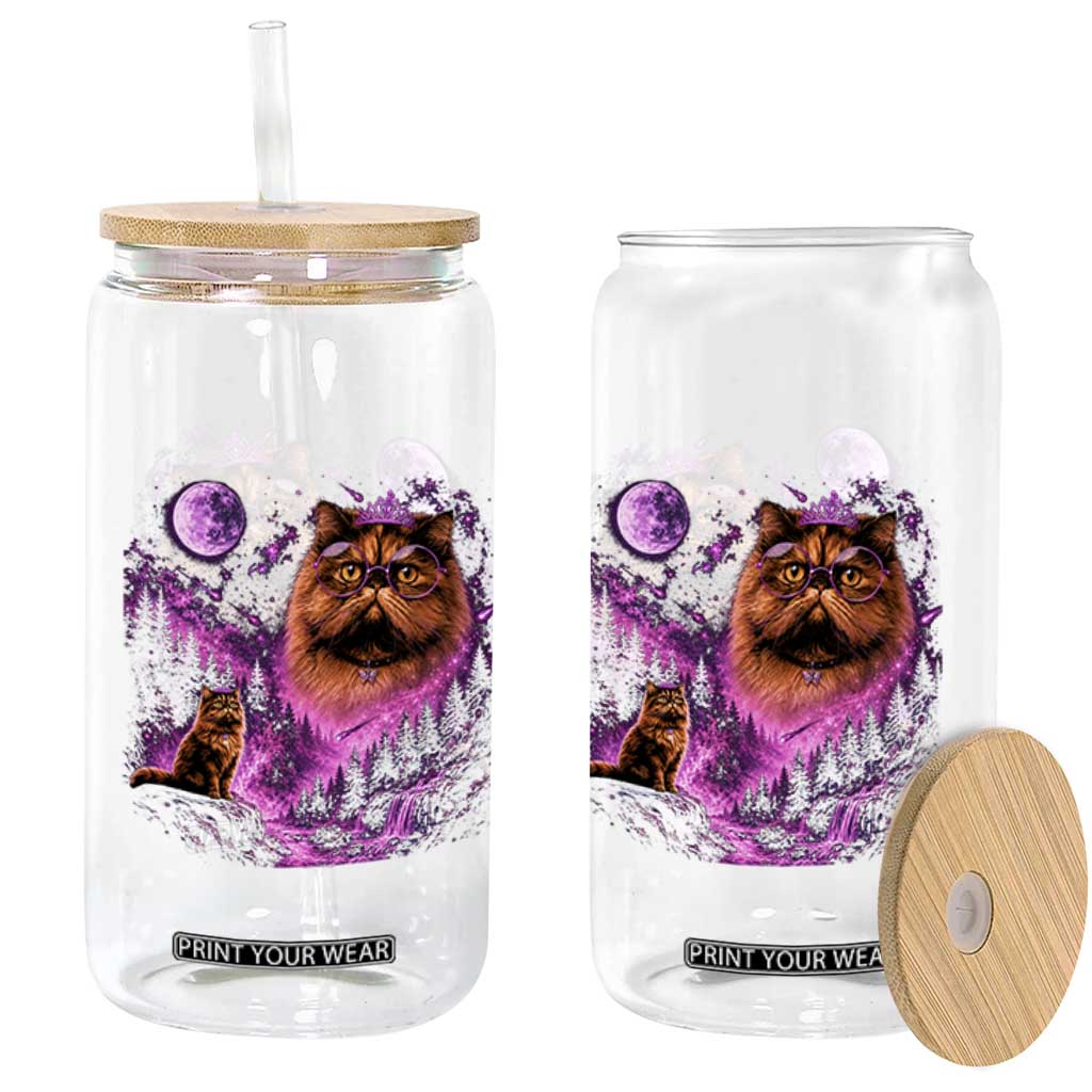 Princess Cat Howling To The Moon Vintage 90s Nature Glass Can TS11 Print Your Wear