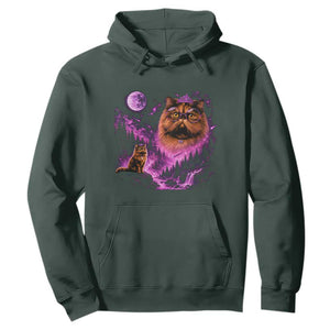 Princess Cat Howling To The Moon Vintage 90s Nature Hoodie TS11 Dark Forest Green Print Your Wear