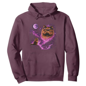 Princess Cat Howling To The Moon Vintage 90s Nature Hoodie TS11 Maroon Print Your Wear
