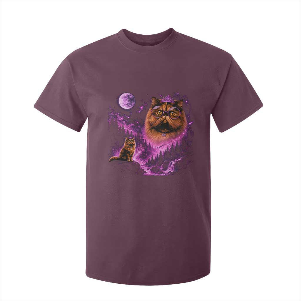 Princess Cat Howling To The Moon Vintage 90s Nature T Shirt For Kid TS11 Maroon Print Your Wear