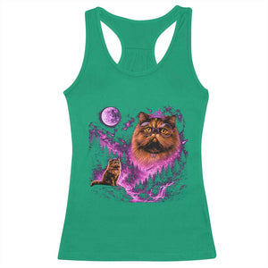 Princess Cat Howling To The Moon Vintage 90s Nature Racerback Tank Top TS11 Irish Green Print Your Wear