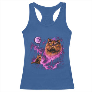 Princess Cat Howling To The Moon Vintage 90s Nature Racerback Tank Top TS11 Royal Blue Print Your Wear