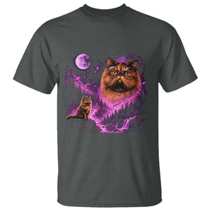 Princess Cat Howling To The Moon Vintage 90s Nature T Shirt TS11 Dark Heather Print Your Wear