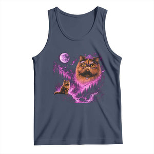 Princess Cat Howling To The Moon Vintage 90s Nature Tank Top TS11 Navy Print Your Wear