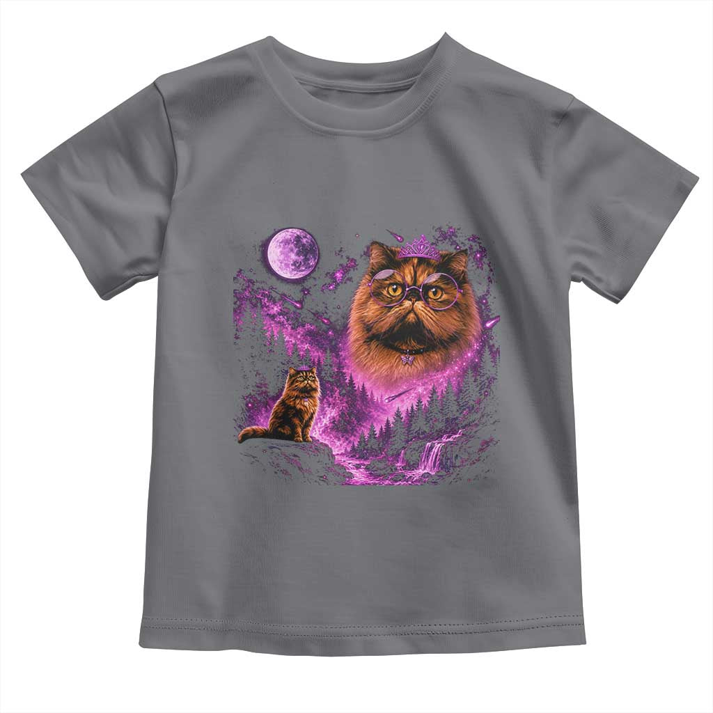 Princess Cat Howling To The Moon Vintage 90s Nature Toddler T Shirt TS11 Charcoal Print Your Wear