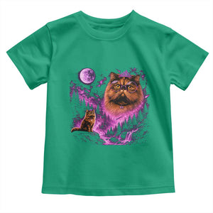 Princess Cat Howling To The Moon Vintage 90s Nature Toddler T Shirt TS11 Irish Green Print Your Wear