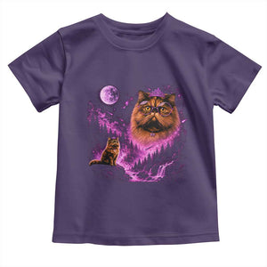 Princess Cat Howling To The Moon Vintage 90s Nature Toddler T Shirt TS11 Purple Print Your Wear