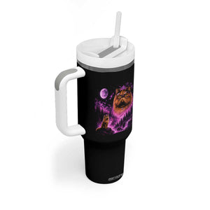 Princess Cat Howling To The Moon Vintage 90s Nature Tumbler With Handle TS11 Print Your Wear