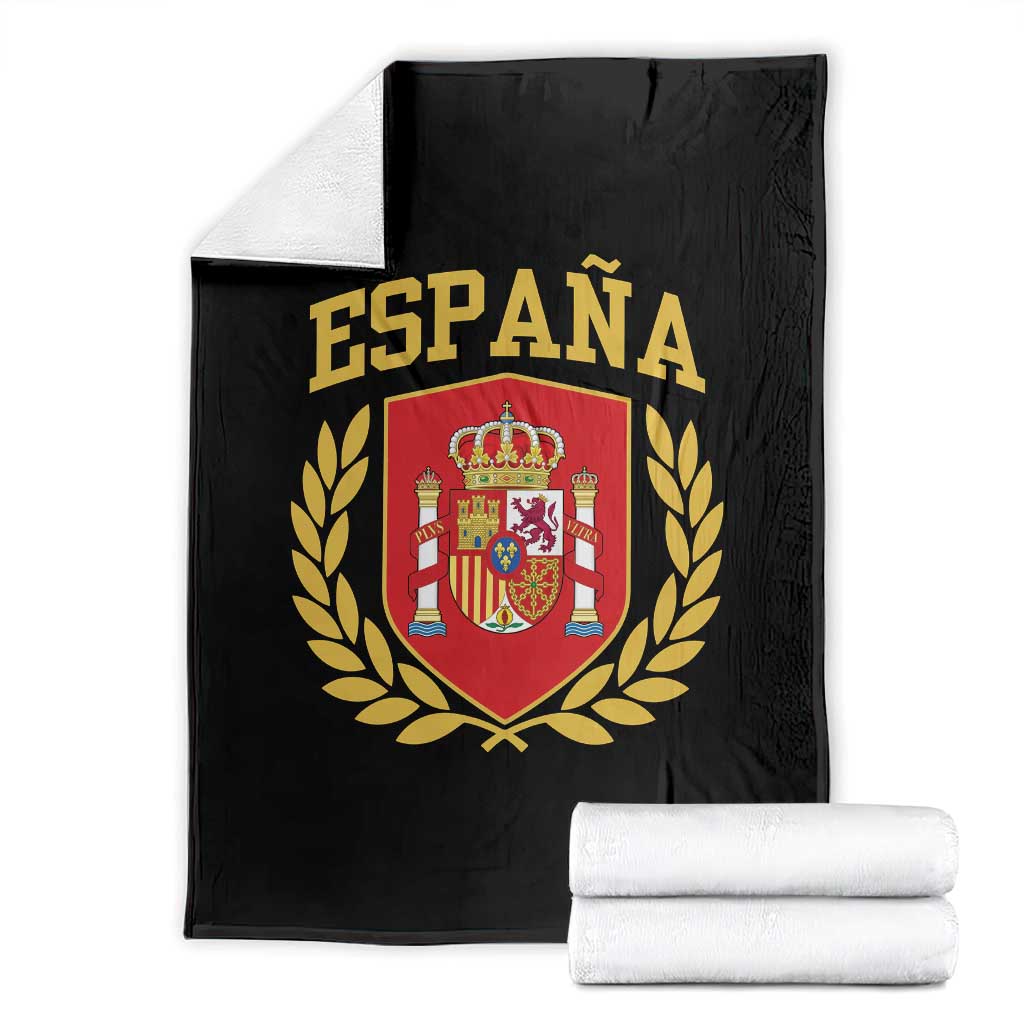 Espana Escudo Retro Spain Coat of Arms Español Throw Blanket