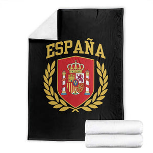 Espana Escudo Retro Spain Coat of Arms Español Throw Blanket