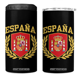 Espana Escudo Retro Spain Coat of Arms Español 4 in 1 Can Cooler Tumbler